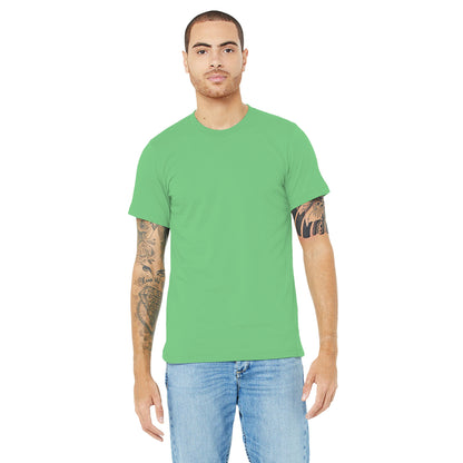 Heather Green - Back - Canvas Unisex Jersey Crew Neck T-Shirt - Mens Short Sleeve T-Shirt