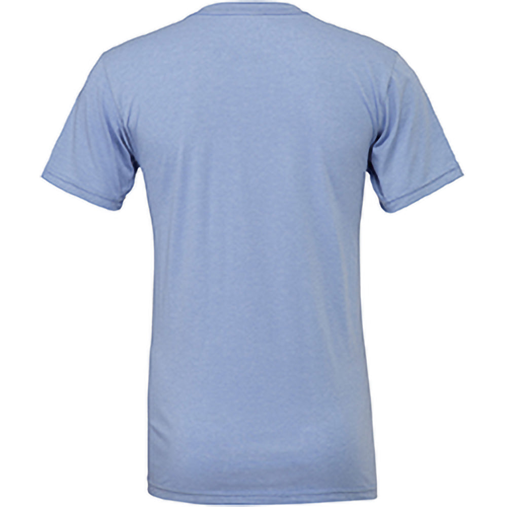 Heather Blue - Back - Canvas Unisex Jersey Crew Neck T-Shirt - Mens Short Sleeve T-Shirt