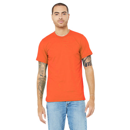 Coral - Side - Canvas Unisex Jersey Crew Neck T-Shirt - Mens Short Sleeve T-Shirt