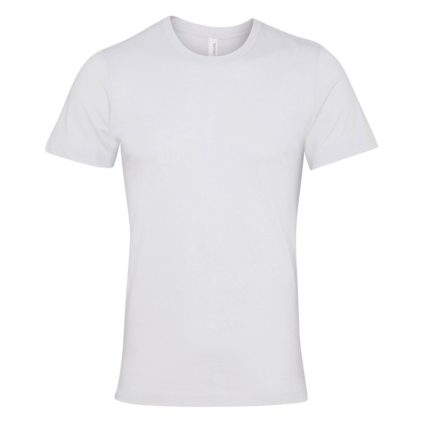 Ash Grey - Front - Canvas Unisex Jersey Crew Neck T-Shirt - Mens Short Sleeve T-Shirt