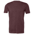 Heather Maroon - Back - Canvas Unisex Jersey Crew Neck T-Shirt - Mens Short Sleeve T-Shirt