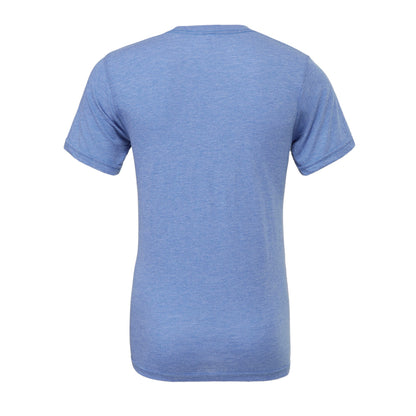 Blue Triblend - Back - Canvas Triblend Crew Neck T-Shirt - Mens Short Sleeve T-Shirt