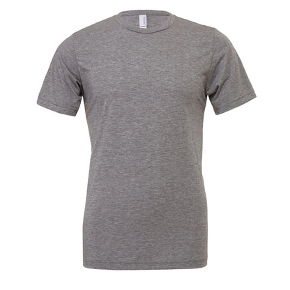 Grey Heather - Front - Canvas Triblend Crew Neck T-Shirt - Mens Short Sleeve T-Shirt