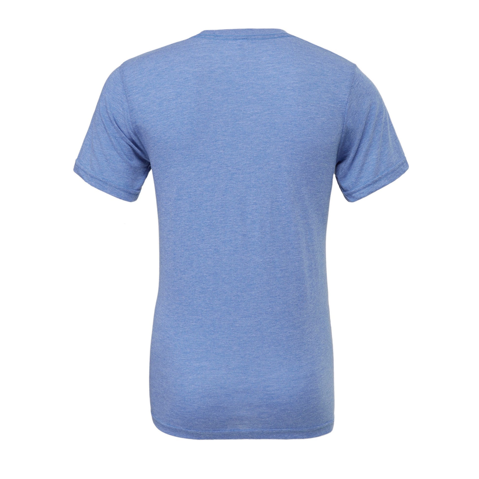 Blue Triblend - Back - Canvas Triblend Crew Neck T-Shirt - Mens Short Sleeve T-Shirt