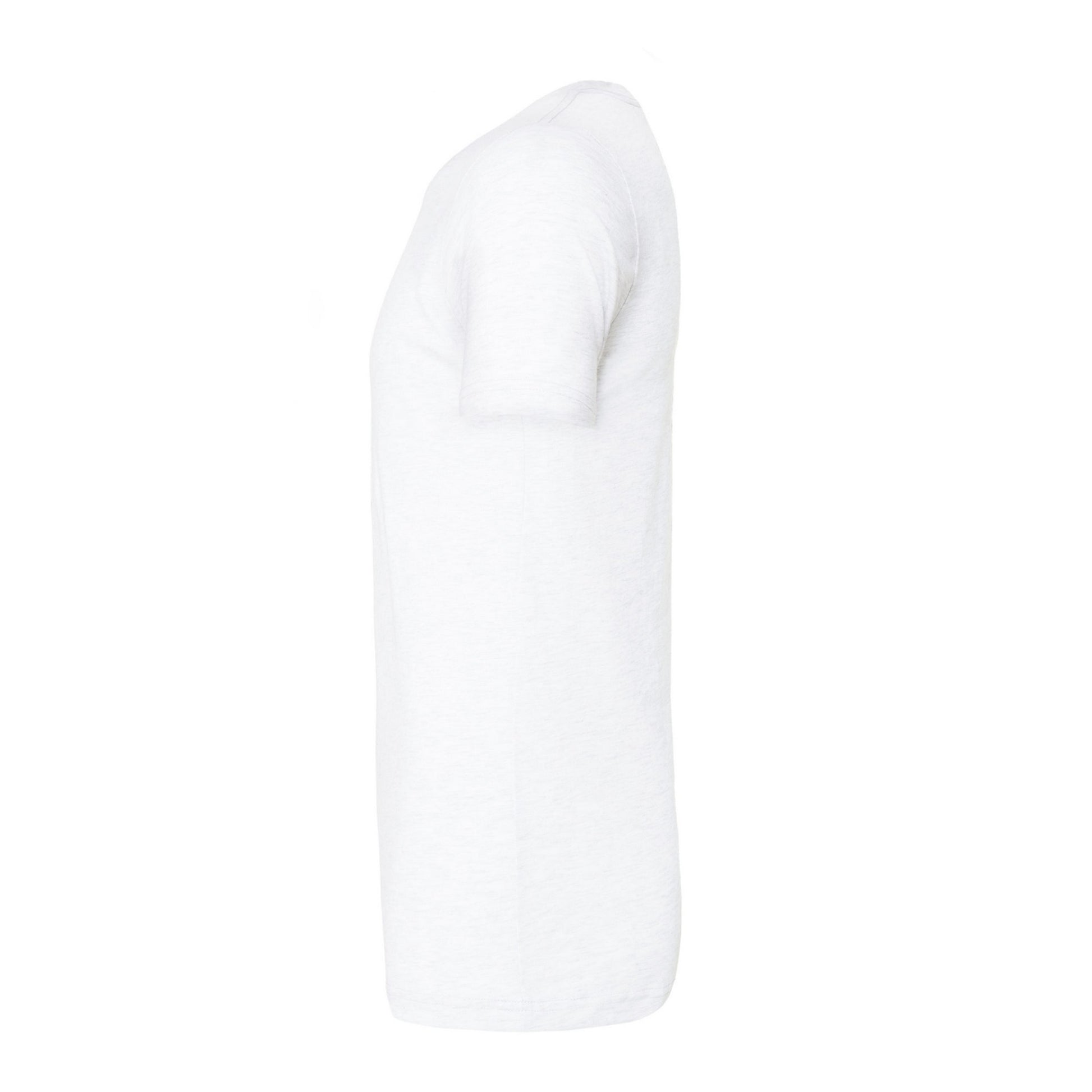 Solid White Triblend - Side - Canvas Triblend Crew Neck T-Shirt - Mens Short Sleeve T-Shirt