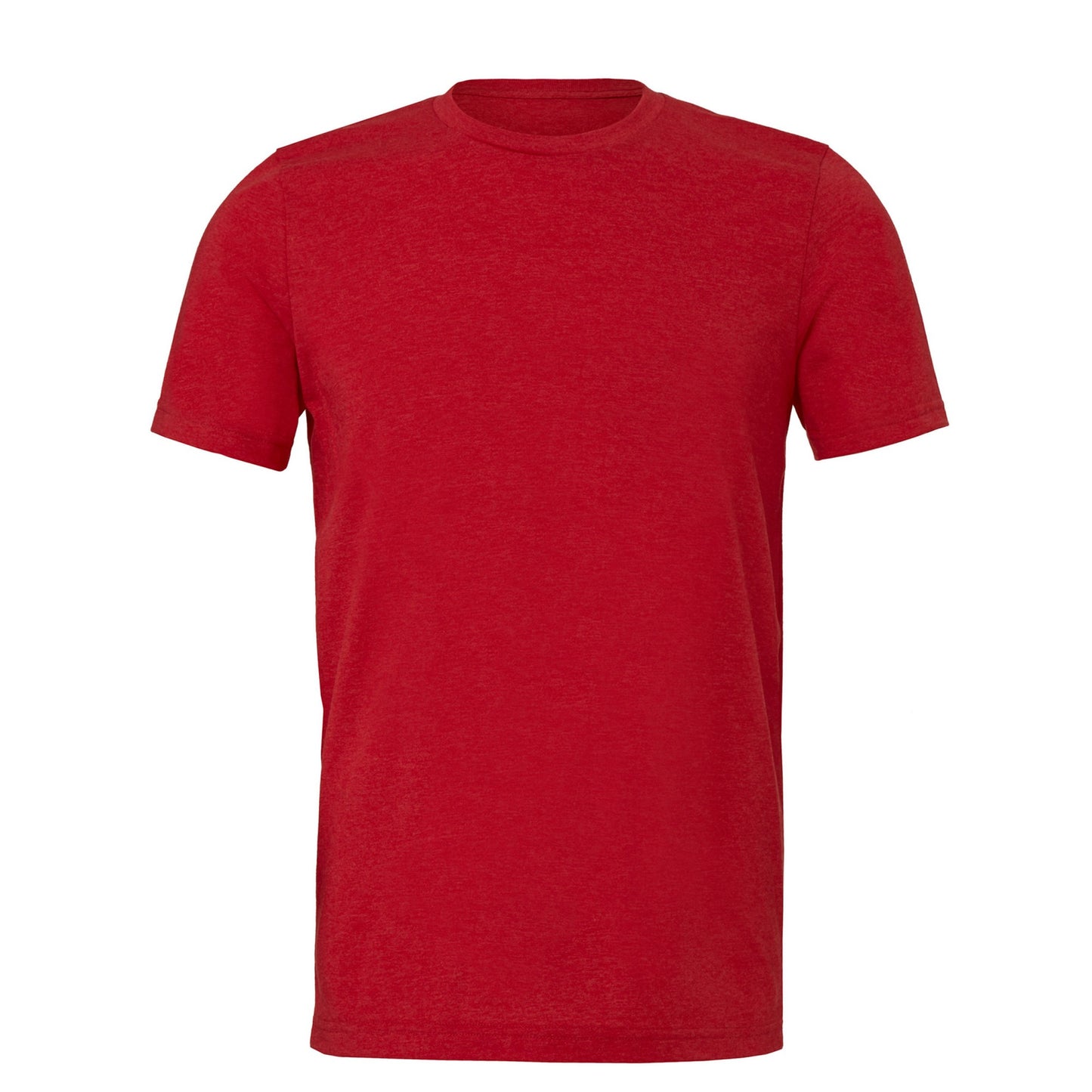 Solid Red Triblend - Front - Canvas Triblend Crew Neck T-Shirt - Mens Short Sleeve T-Shirt