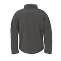 Dark Grey - Back - B&C Mens Hooded Softshell Breathable, Waterproof & Windproof Jacket (Fleece Lining)