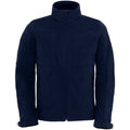 Navy Blue - Side - B&C Mens Hooded Softshell Breathable, Waterproof & Windproof Jacket (Fleece Lining)
