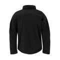 Black - Back - B&C Mens Hooded Softshell Breathable, Waterproof & Windproof Jacket (Fleece Lining)