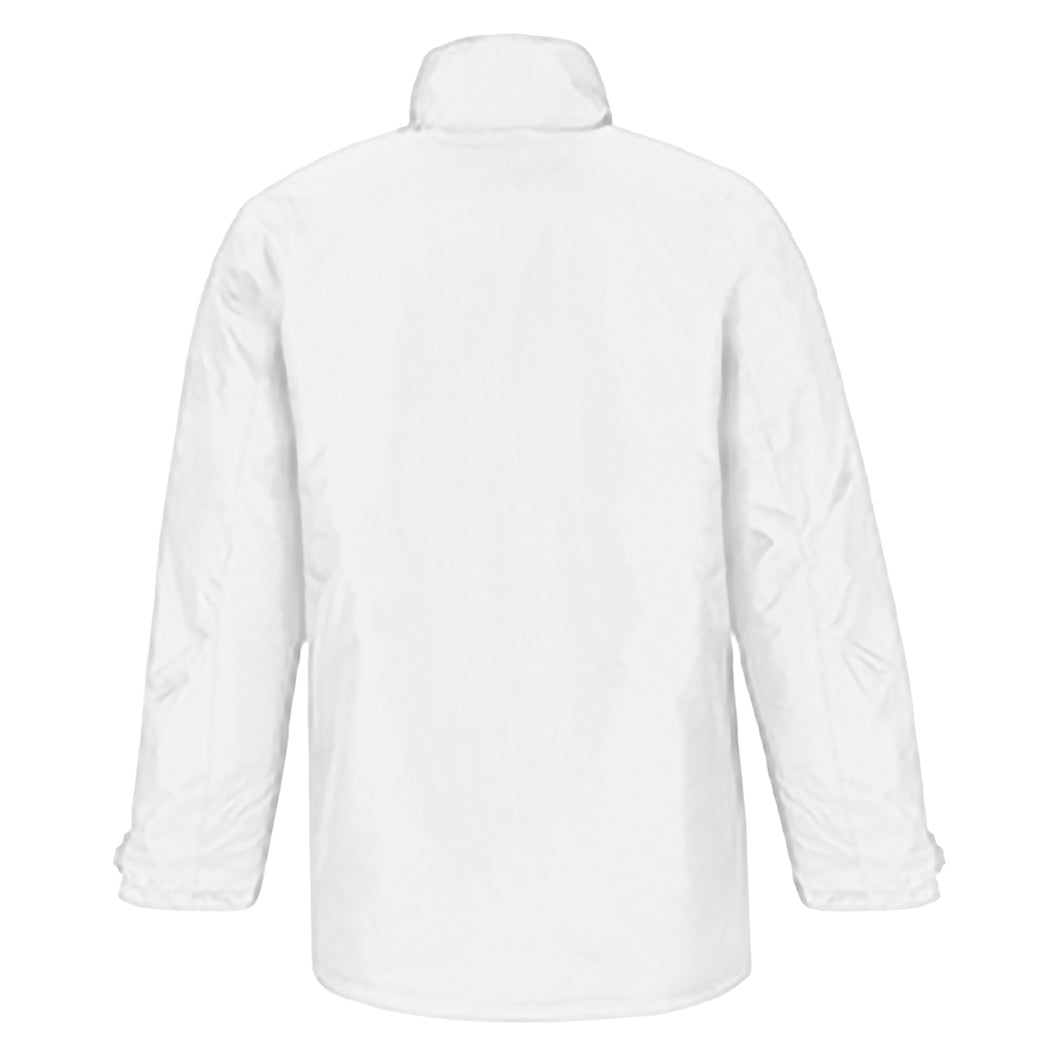 White - Back - B&C Mens Real+ Premium Windproof Thermo-Isolated Jacket (Waterproof PU Coating)