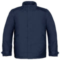 Navy Blue - Front - B&C Mens Real+ Premium Windproof Thermo-Isolated Jacket (Waterproof PU Coating)
