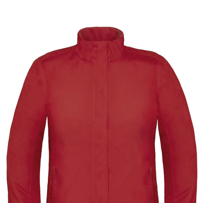 Deep Red - Back - B&C Womens-Ladies Premium Real+ Windproof Waterproof Thermo-Isolated Jacket
