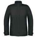 Black - Front - B&C Womens-Ladies Premium Real+ Windproof Waterproof Thermo-Isolated Jacket