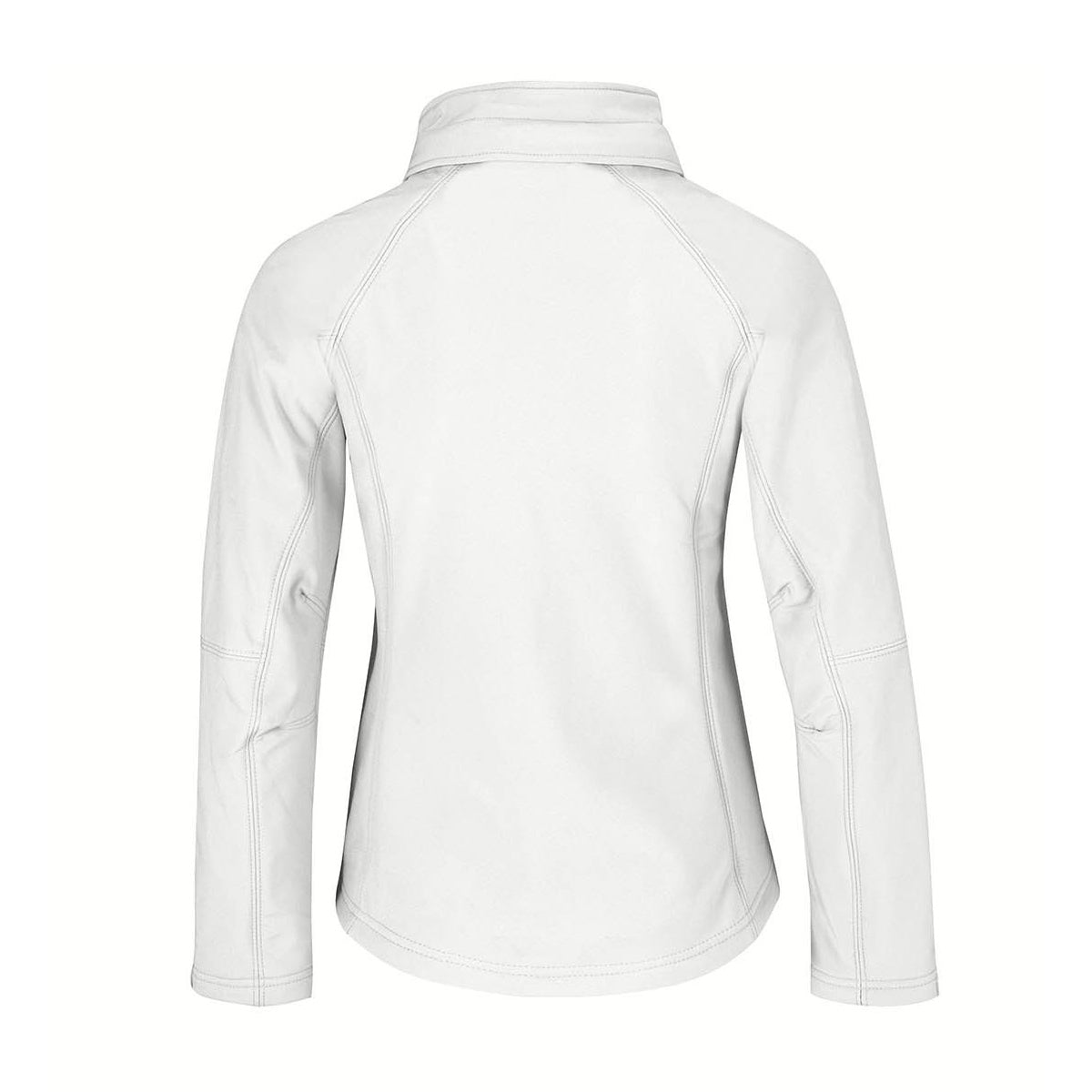 White - Back - B&C Womens Hooded Premium Softshell Jacket (Windproof, Waterproof & Breathable)