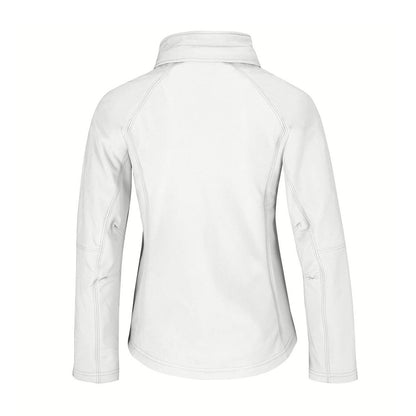 White - Back - B&C Womens Hooded Premium Softshell Jacket (Windproof, Waterproof & Breathable)