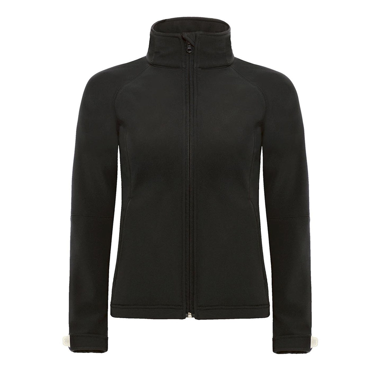 Black - Front - B&C Womens Hooded Premium Softshell Jacket (Windproof, Waterproof & Breathable)