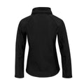 Black - Back - B&C Womens Hooded Premium Softshell Jacket (Windproof, Waterproof & Breathable)