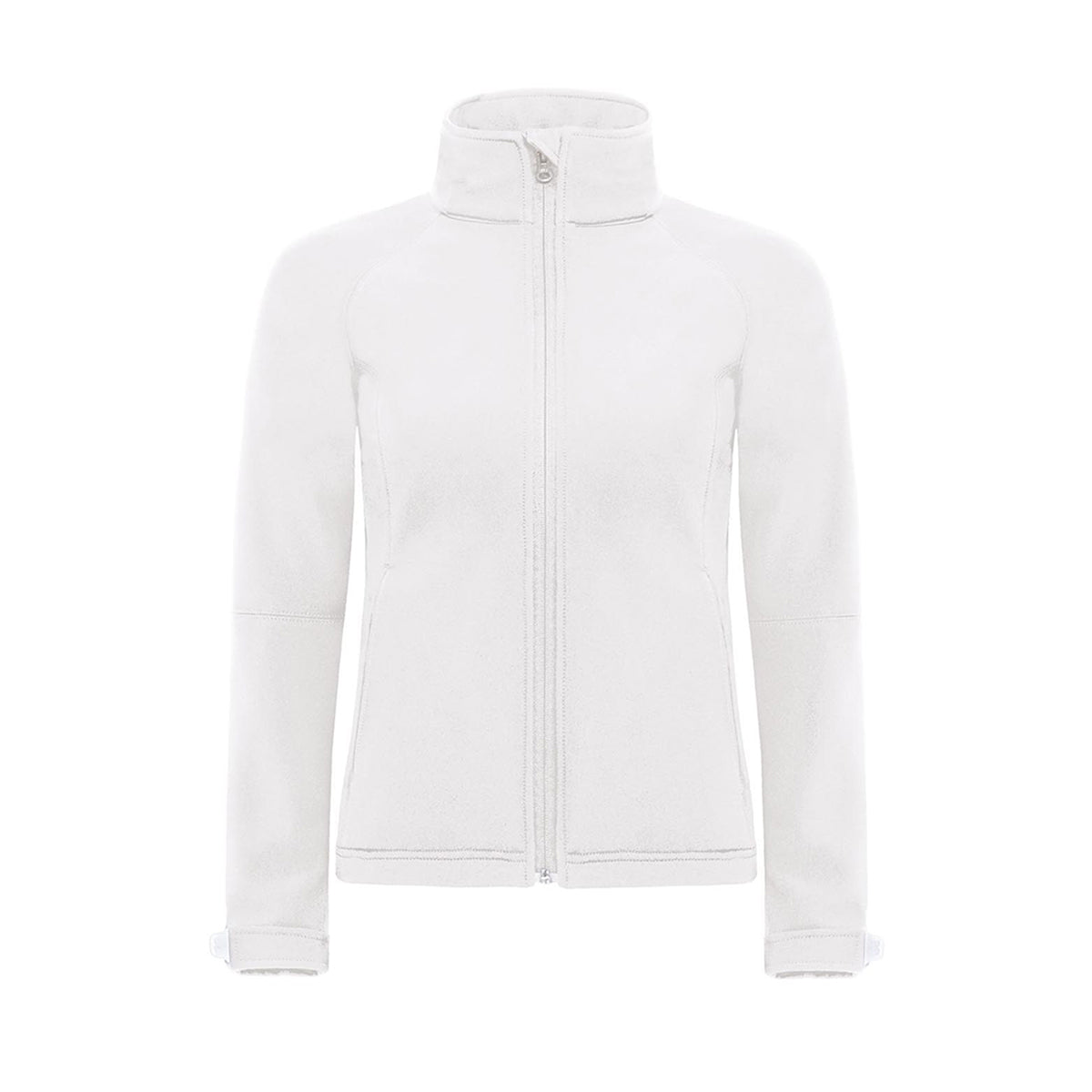 White - Front - B&C Womens Hooded Premium Softshell Jacket (Windproof, Waterproof & Breathable)