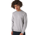 Heather Grey - Back - B&C Unisex Set In Modern Cut Crew Neck Sweatshirt