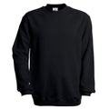 Black - Front - B&C Unisex Set In Modern Cut Crew Neck Sweatshirt