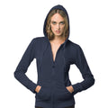 Navy Blue - Back - B&C Wonder Women Full Zip Hooded Sweatshirt - Hoodie
