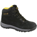 Black - Back - Delta Plus Unisex Nubuck Leather Hiker Safety Boots - Footwear