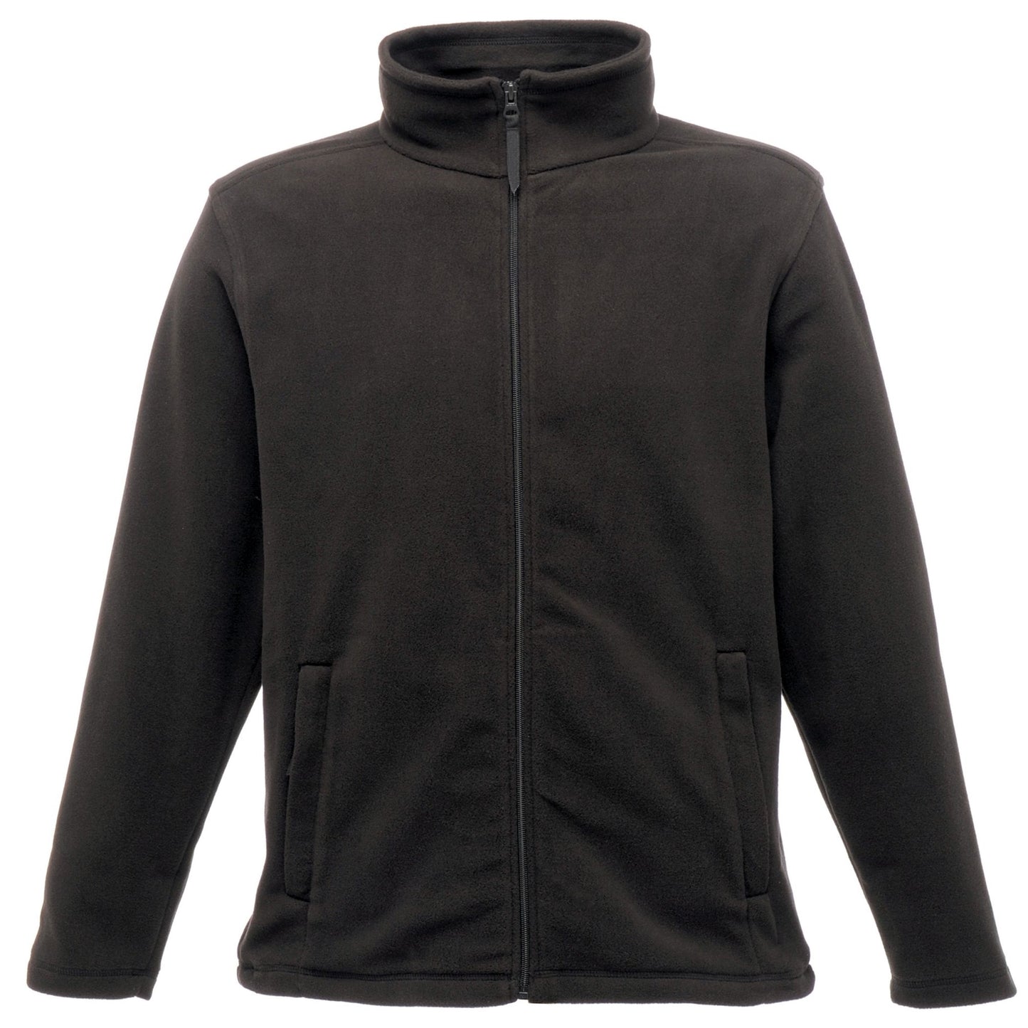 Black - Front - Regatta Mens Plain Micro Fleece Full Zip Jacket (Layer Lite)