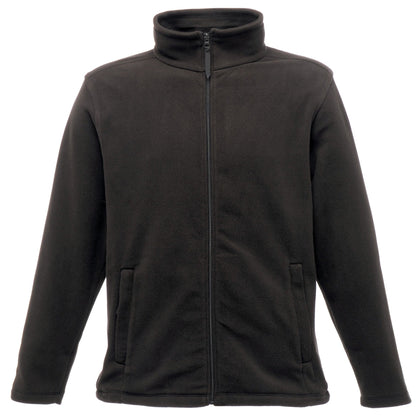 Black - Front - Regatta Mens Plain Micro Fleece Full Zip Jacket (Layer Lite)
