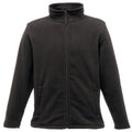 Black - Front - Regatta Mens Plain Micro Fleece Full Zip Jacket (Layer Lite)