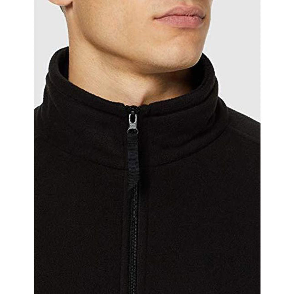 Black - Back - Regatta Mens Plain Micro Fleece Full Zip Jacket (Layer Lite)