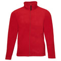 Classic Red - Front - Regatta Mens Plain Micro Fleece Full Zip Jacket (Layer Lite)