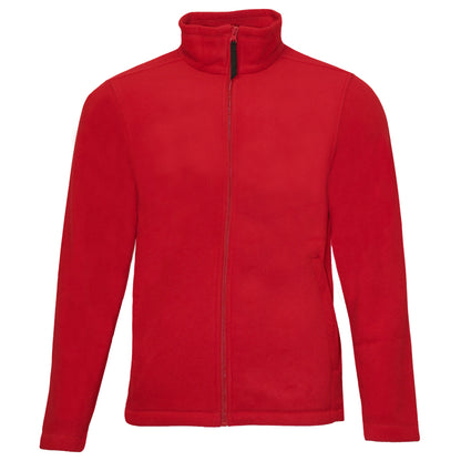 Classic Red - Front - Regatta Mens Plain Micro Fleece Full Zip Jacket (Layer Lite)