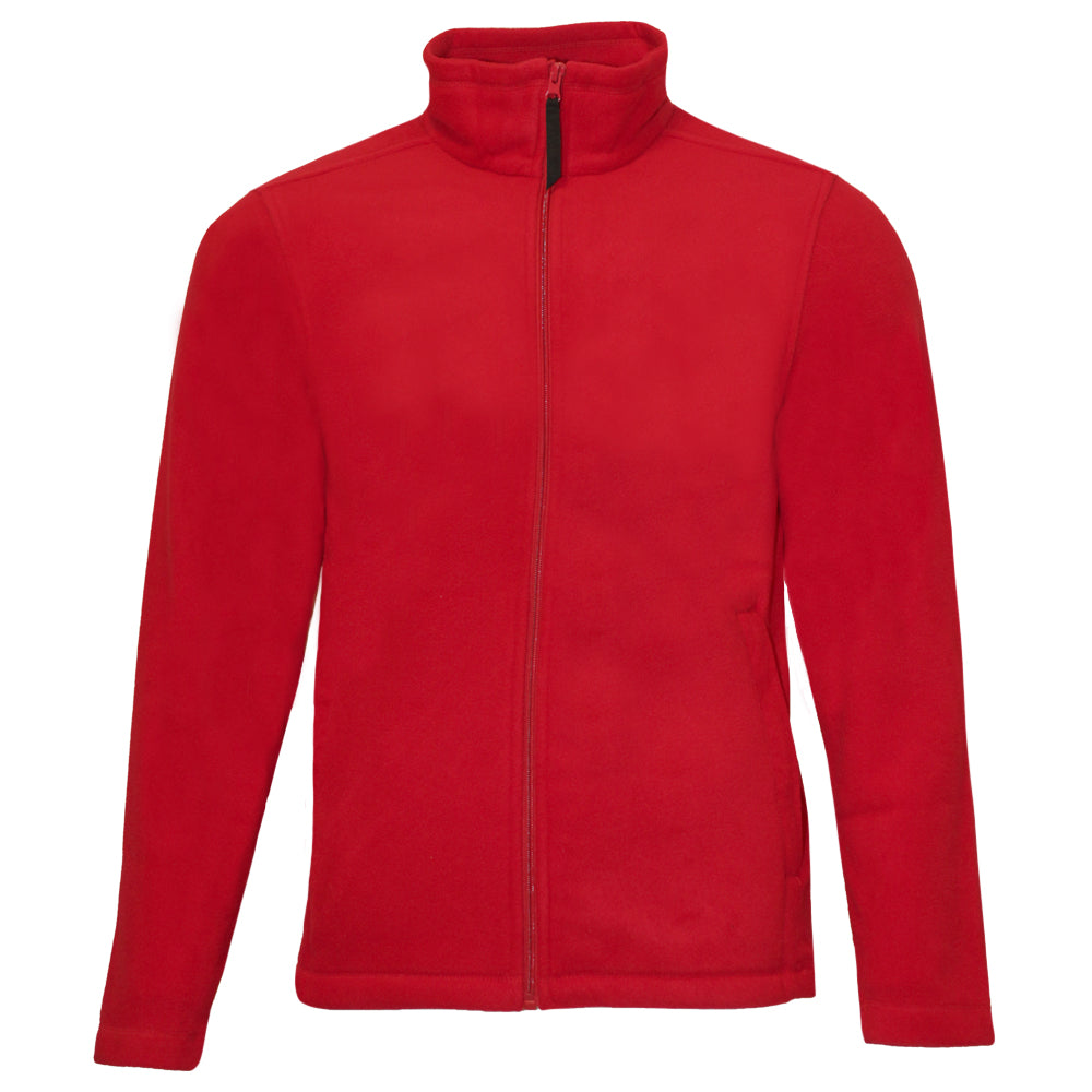 Classic Red - Front - Regatta Mens Plain Micro Fleece Full Zip Jacket (Layer Lite)