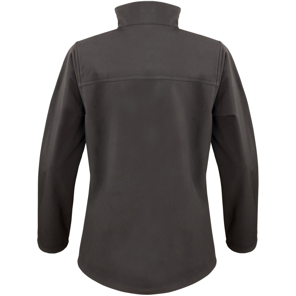 Black - Back - Result Womens Softshell Premium 3 Layer Performance Jacket (Waterproof, Windproof & Breathable)