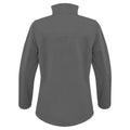Grey - Back - Result Womens Softshell Premium 3 Layer Performance Jacket (Waterproof, Windproof & Breathable)