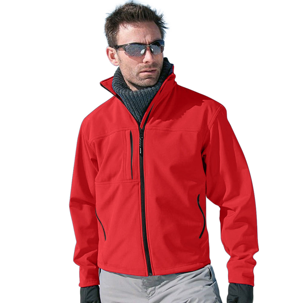 Red - Back - Result Mens Softshell Premium 3 Layer Performance Jacket (Waterproof, Windproof & Breathable)