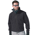 Black - Back - Result Mens Softshell Premium 3 Layer Performance Jacket (Waterproof, Windproof & Breathable)