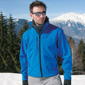 Azure Blue - Side - Result Mens Softshell Premium 3 Layer Performance Jacket (Waterproof, Windproof & Breathable)