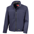 Navy Blue - Front - Result Mens Softshell Premium 3 Layer Performance Jacket (Waterproof, Windproof & Breathable)