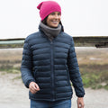 Navy Blue - Side - Result Ladies-Womens Ice Bird Padded Jacket (Water Repellent & Windproof)