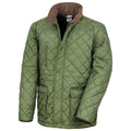 Olive - Front - Result Mens Cheltenham Gold Fleece Lined Jacket (Water Repellent & Windproof)