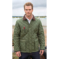 Olive - Back - Result Mens Cheltenham Gold Fleece Lined Jacket (Water Repellent & Windproof)