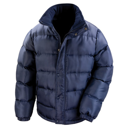 Navy Blue - Front - Result Mens Core Nova Lux Padded Lined Winter Jacket (Water Repellent & Windproof)