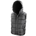 Black - Back - Result Mens Core Nova Lux Padded Fleece Lined Bodywarmer Jacket