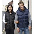 Navy Blue - Side - Result Mens Core Nova Lux Padded Fleece Lined Bodywarmer Jacket