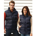 Navy Blue - Lifestyle - Result Mens Core Nova Lux Padded Fleece Lined Bodywarmer Jacket