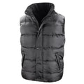 Black - Front - Result Mens Core Nova Lux Padded Fleece Lined Bodywarmer Jacket