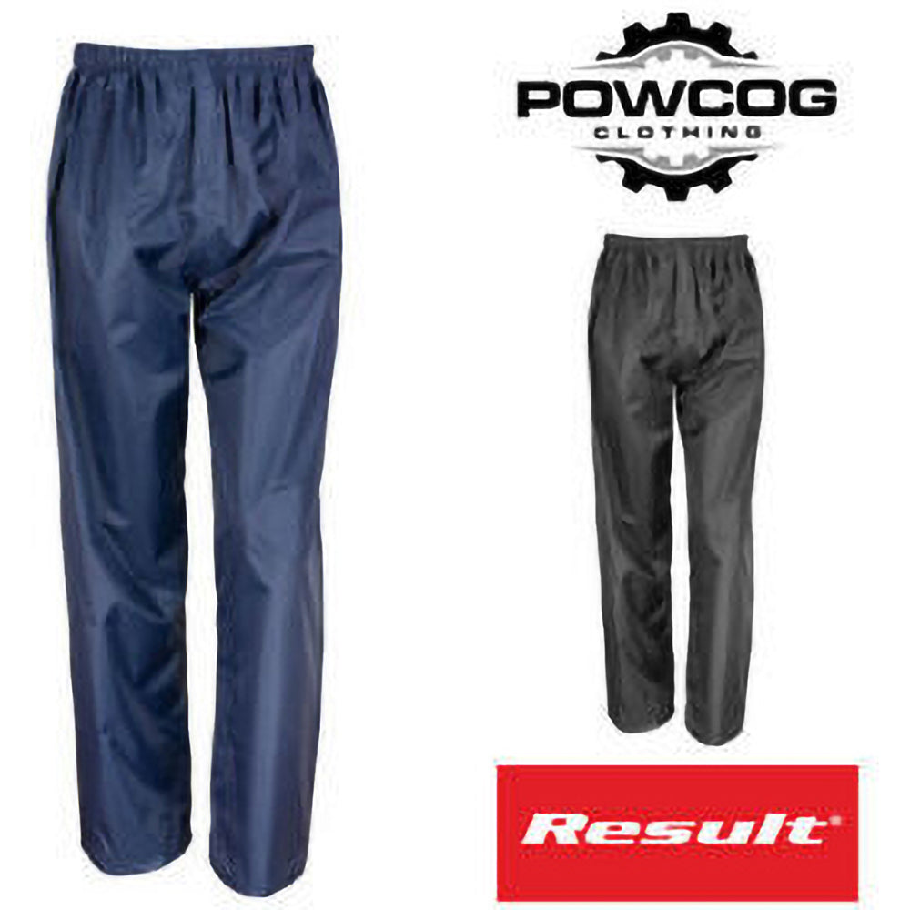 Navy Blue - Pack Shot - Result Mens Core Stormdri Rain Over Trousers - Pants