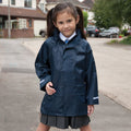 Navy Blue - Back - Result Childrens-Kids Core Junior Stormdri Rain Over Jacket