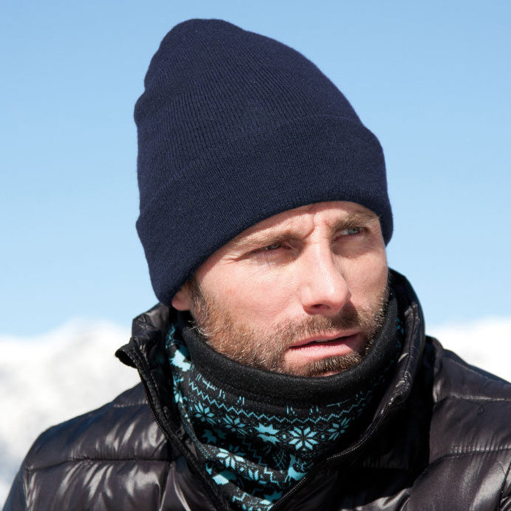 Navy Blue - Back - Result Unisex Lightweight Thermal Winter Thinsulate Hat (3M 40g)